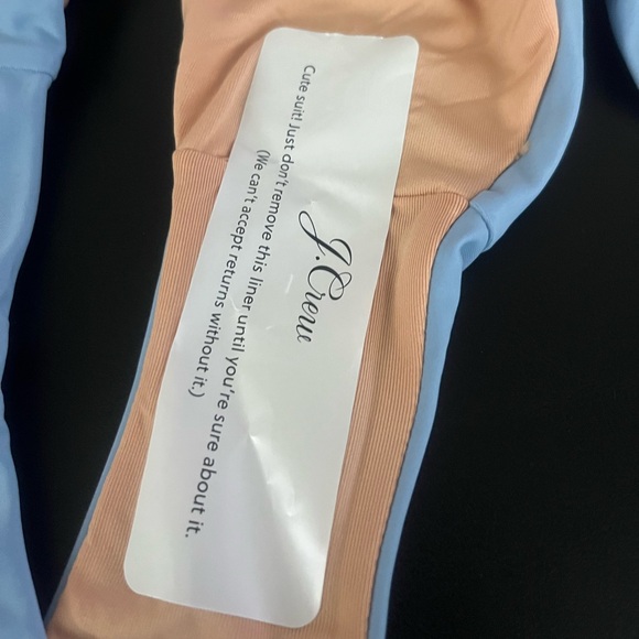 J Crew Baby Blue Cheeky Swim Bottoms S and M NWT - Picture 5 of 5